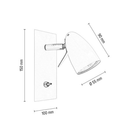Ian Kinkiet 1xGU10 Max.35W Czarny/Chrom
