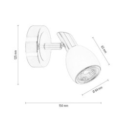 Colors Kinkiet 1xGU10 50W Biały/Chrom