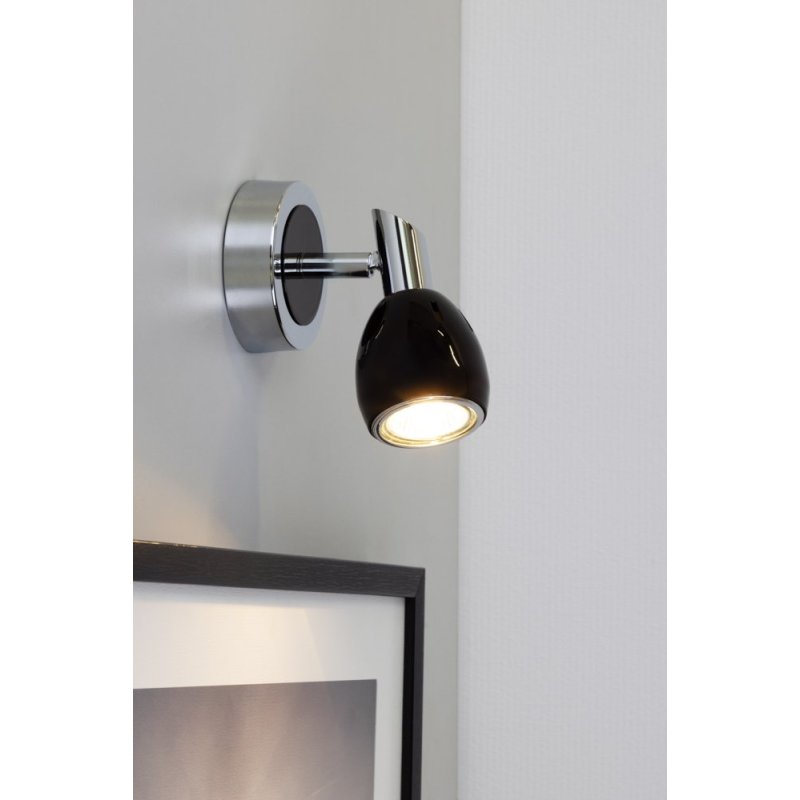 Colors Kinkiet 1xGU10 50W Czarny/Chrom