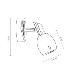 Colors Kinkiet 1xGU10 50W Czarny/Chrom