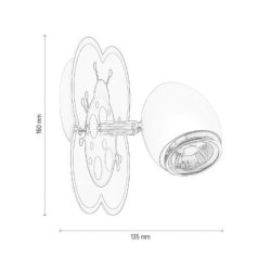 Fly Kinkiet 1xGU10 50W Biały/Chrom