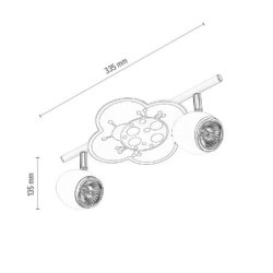 Fly Lampa Sufitowa 2xGU10 35W Biały/Chrom