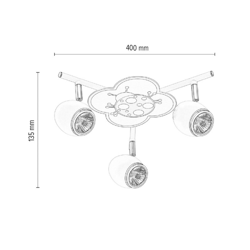 Fly Listwa Sufitowa 3xGU10 50W Biały/Chrom
