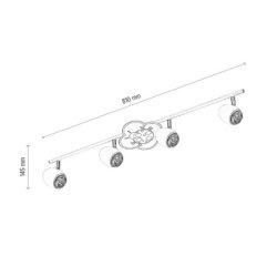 Fly Listwa Sufitowa 4xGU10 50W Biały/Chrom