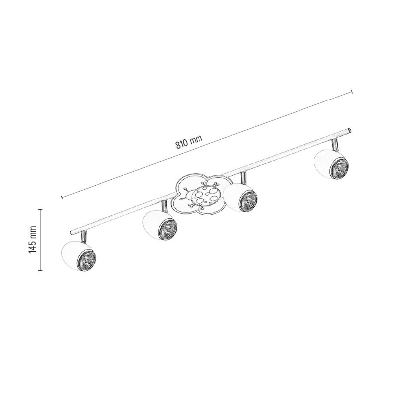 Fly Listwa Sufitowa 4xGU10 50W Biały/Chrom