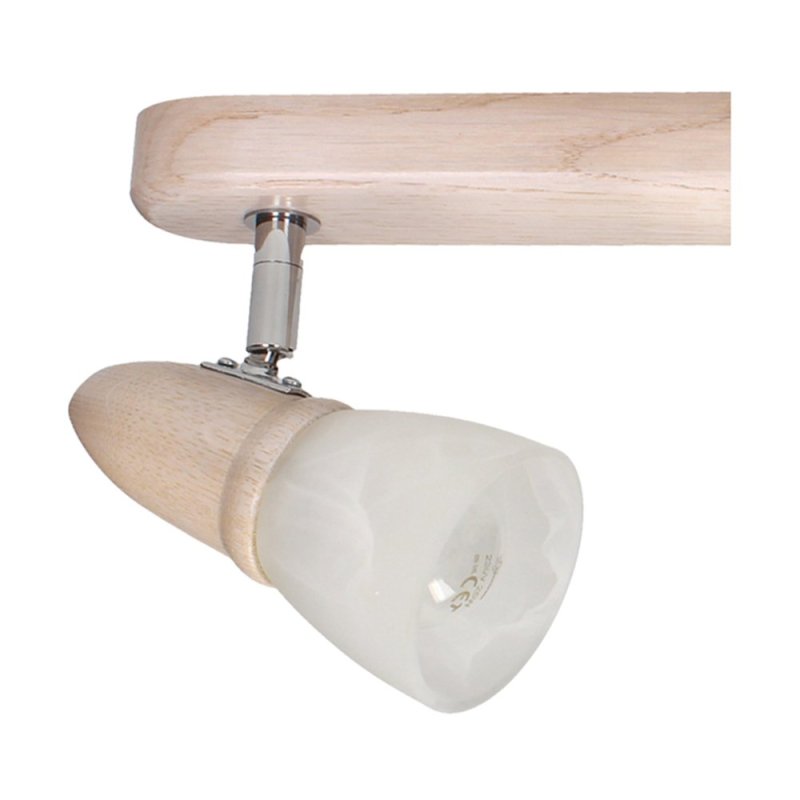 Julietta Lampa Sufitowa 2xE14 Max.40W Dąb Bielony/Chrom/Biały