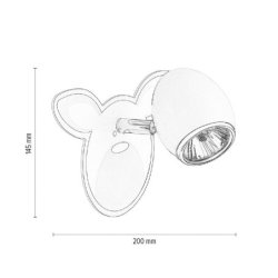 Rubby Kinkiet 1xGU10 50W Biały/Chrom