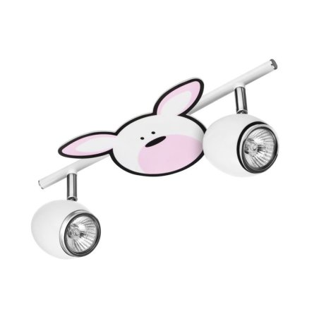 Rubby Lampa Sufitowa 2xGU10 50W Biały/Chrom