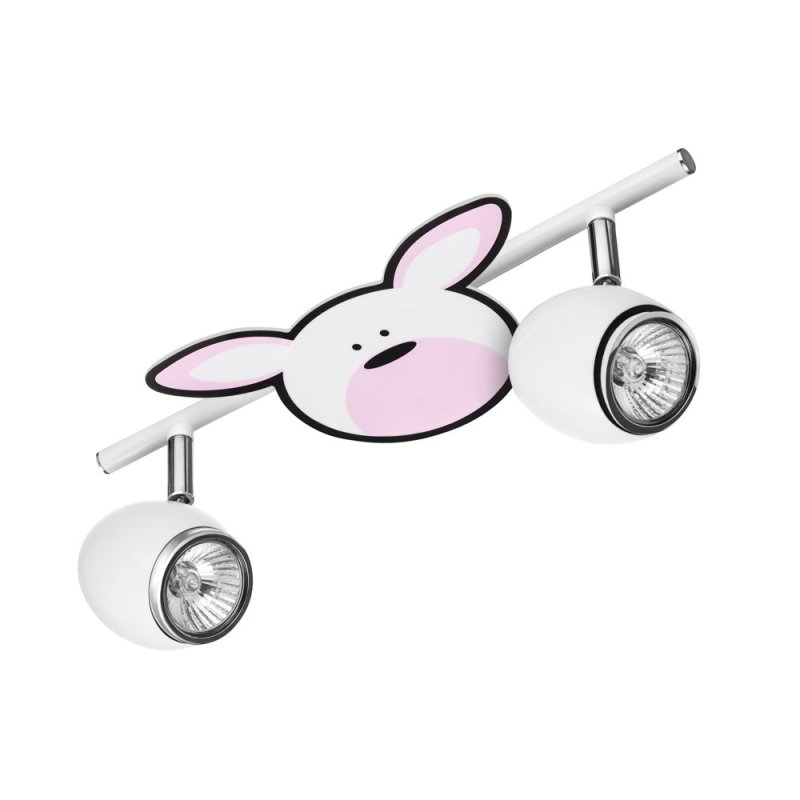 Rubby Lampa Sufitowa 2xGU10 50W Biały/Chrom