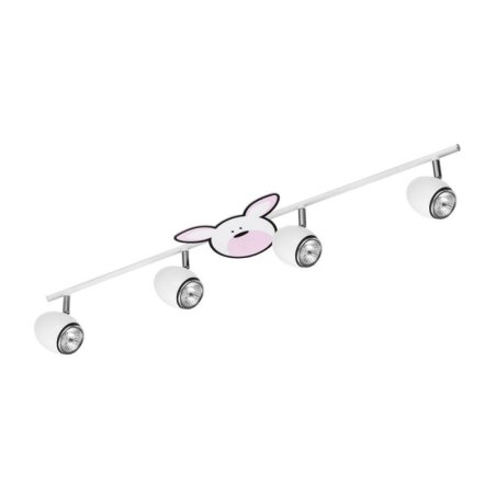 Rubby Listwa Sufitowa 4xGU10 50W Biały/Chrom