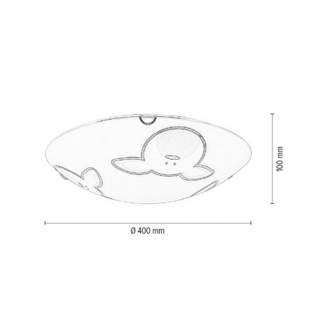 Rubby Plafon 2xE27 60W Biały/Chrom