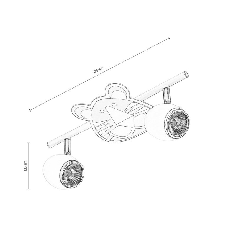 Lenny Listwa Sufitowa 2xGU10 50W Biały/Chrom