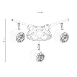 Lenny Listwa Sufitowa 3xGU10 50W Biały/Chrom