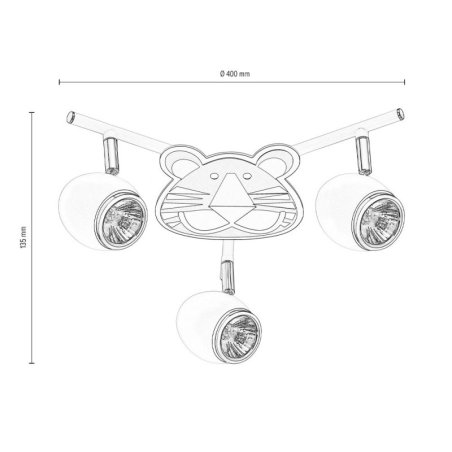 Lenny Listwa Sufitowa 3xGU10 50W Biały/Chrom