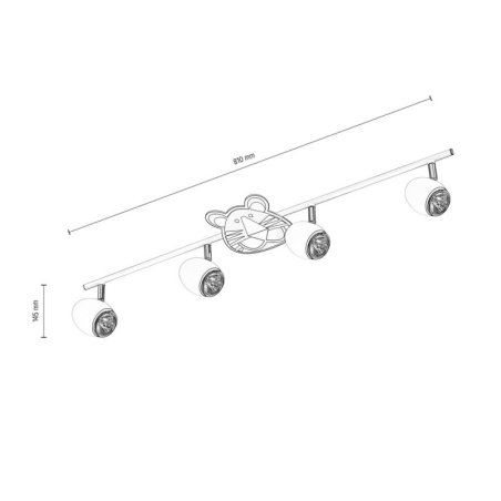 Lenny Listwa Sufitowa 4xGU10 50W Biały/Chrom