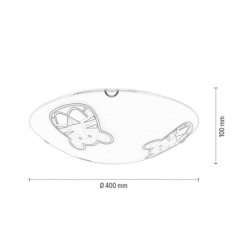 Lenny Plafon 2xE27 60W Biały/Chrom