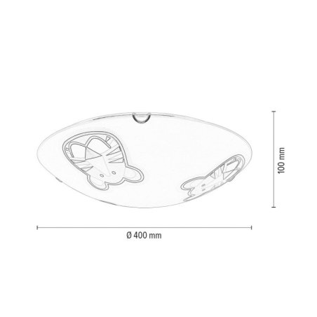 Lenny Plafon 2xE27 60W Biały/Chrom