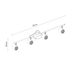 Doggy Listwa Sufitowa 4xGU10 50W Biały/Chrom