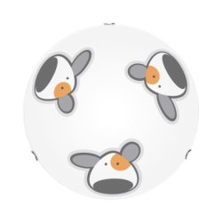 Doggy Plafon 2xE27 60W Biały/Chrom