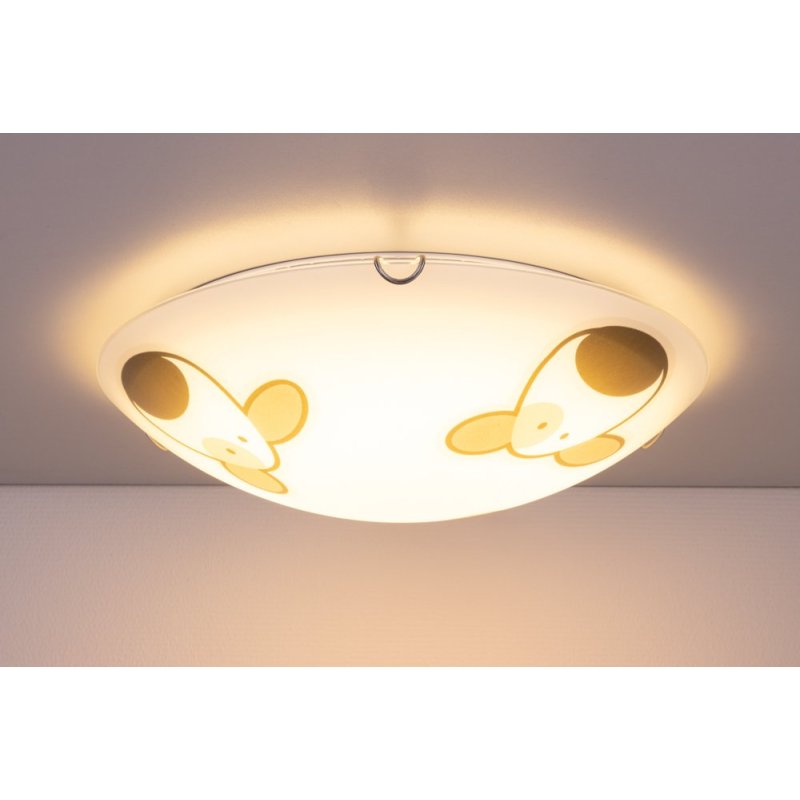 Doggy Plafon 2xE27 60W Biały/Chrom