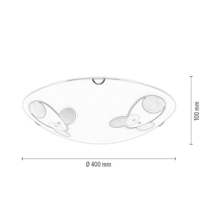 Doggy Plafon 2xE27 60W Biały/Chrom