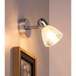 Alga Kinkiet 1xE14 Max.40W Chrom/Transparentny