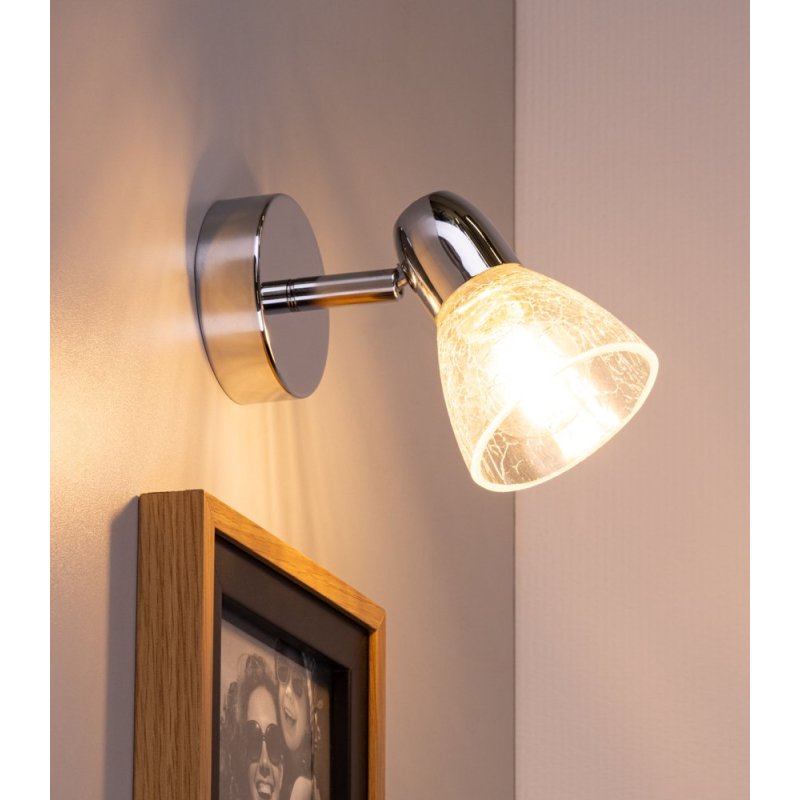 Alga Kinkiet 1xE14 Max.40W Chrom/Transparentny