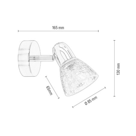 Alga Kinkiet 1xE14 Max.40W Chrom/Transparentny
