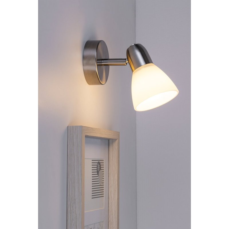 Alga Kinkiet 1xE14 Max.40W Satyna/Biały