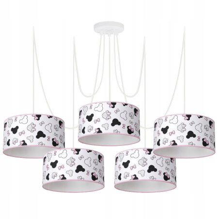 DZIECIĘCA LAMPA WISZĄCA ABAŻUR MYSZKA 30 CM PAJĄK