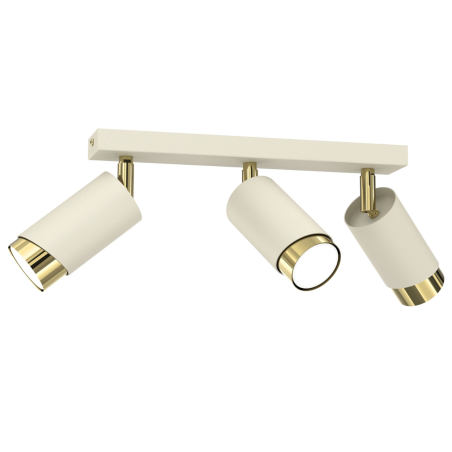 LAMPA SUFITOWA BEŻOWA PLAFON KOŁO TUBY ZŁOTY GU10 LED SPOT BEVEL