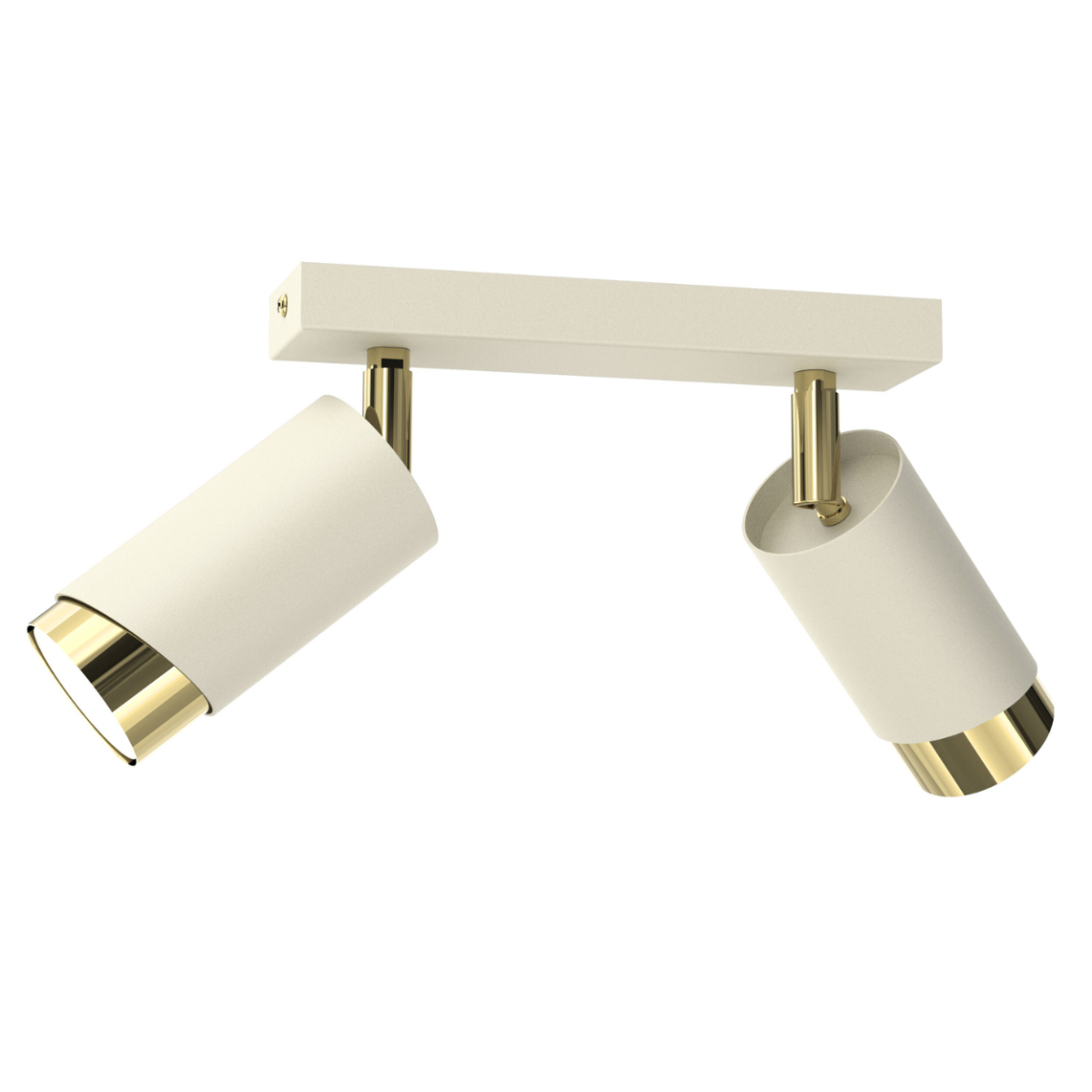 LAMPA SUFITOWA BEŻOWA PLAFON KOŁO TUBY ZŁOTY GU10 LED SPOT BEVEL