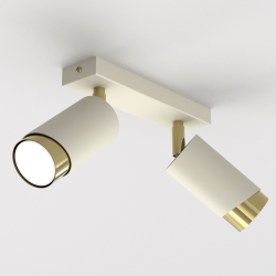 LAMPA SUFITOWA BEŻOWA PLAFON KOŁO TUBY ZŁOTY GU10 LED SPOT BEVEL