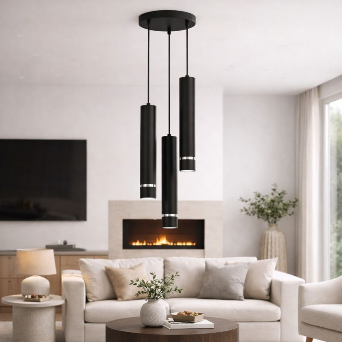 LAMPA WISZĄCA SUFITOWA TUBA ZWIS METAL GU10 LED SOPEL 1-pkt 2-pkt 3-pkt WARIANTY