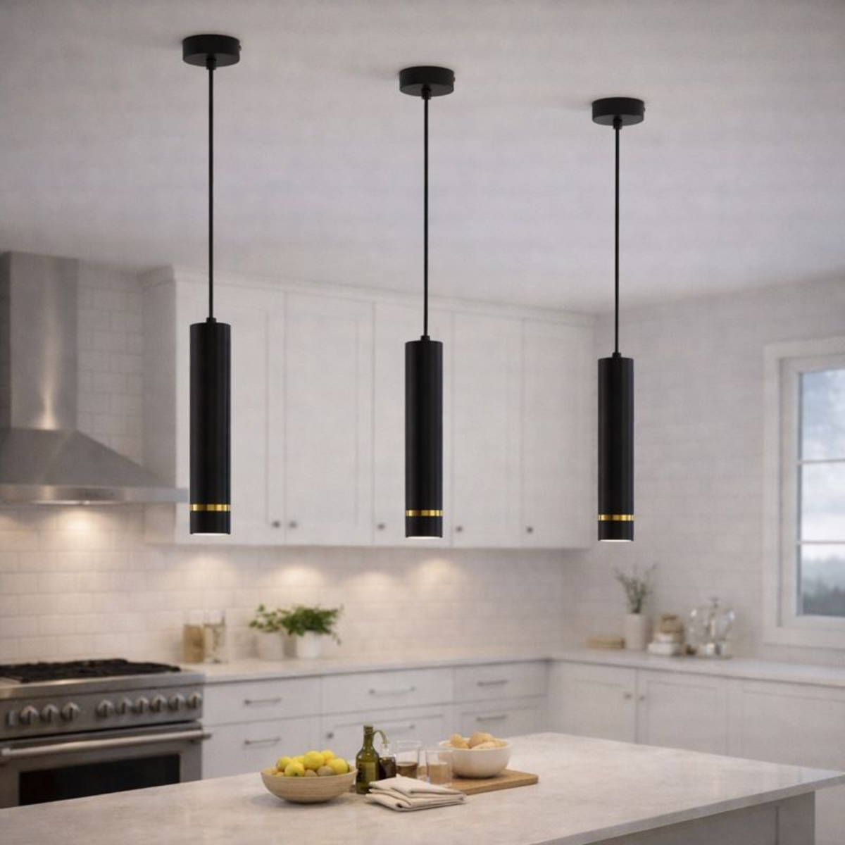 LAMPA WISZĄCA SUFITOWA TUBA ZWIS METAL GU10 LED SOPEL 1-pkt 2-pkt 3-pkt WARIANTY