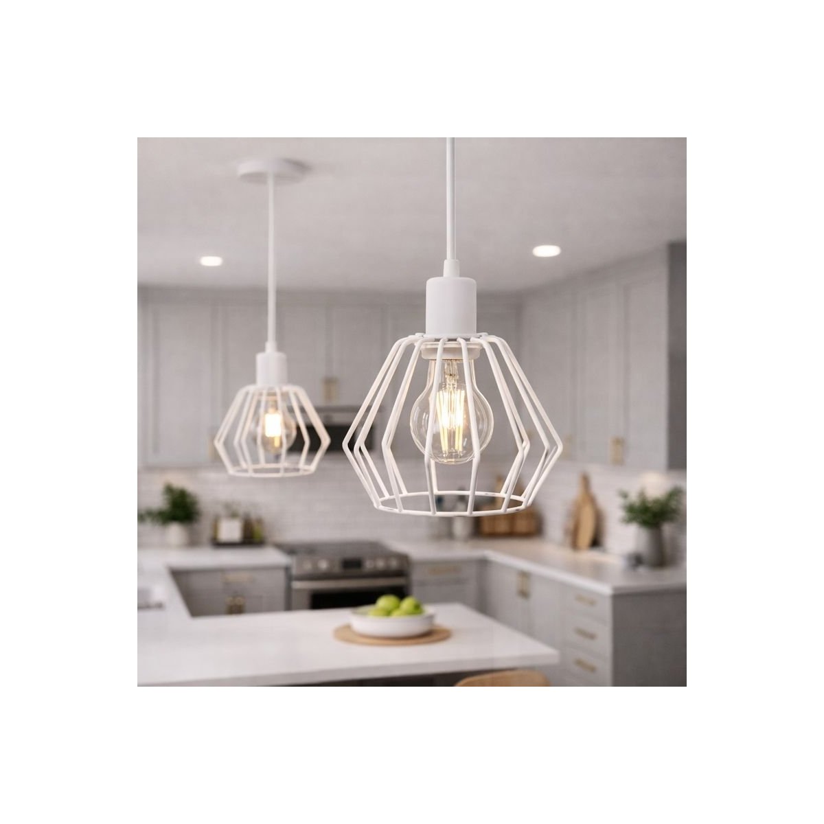 NOWOCZESNA LAMPA SUFITOWA WISZĄCA DIAMENT LOFT