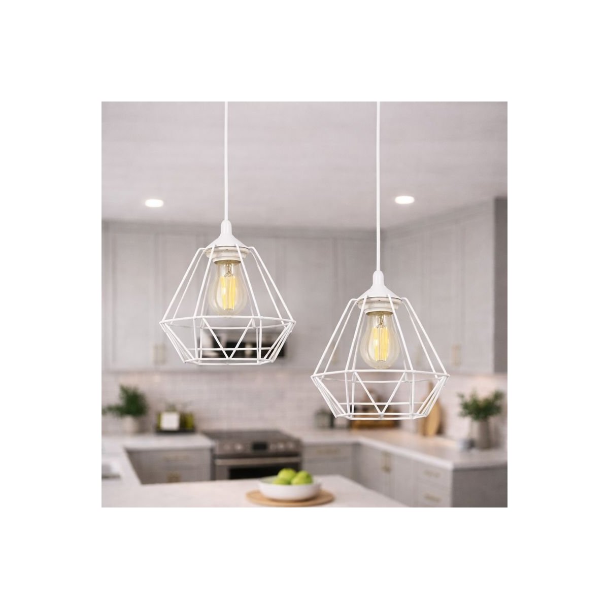 NOWOCZESNA LAMPA SUFITOWA WISZĄCA DIAMENT LOFT