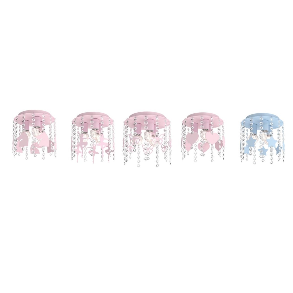 PLAFON ŻYRANDOL DLA DZIEWCZYNKI CHŁOPCA KRYSZTAŁKI WARIANTY E27