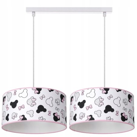 DZIECIĘCA LAMPA WISZĄCA ABAŻUR MYSZKA 30 CM LISTWA