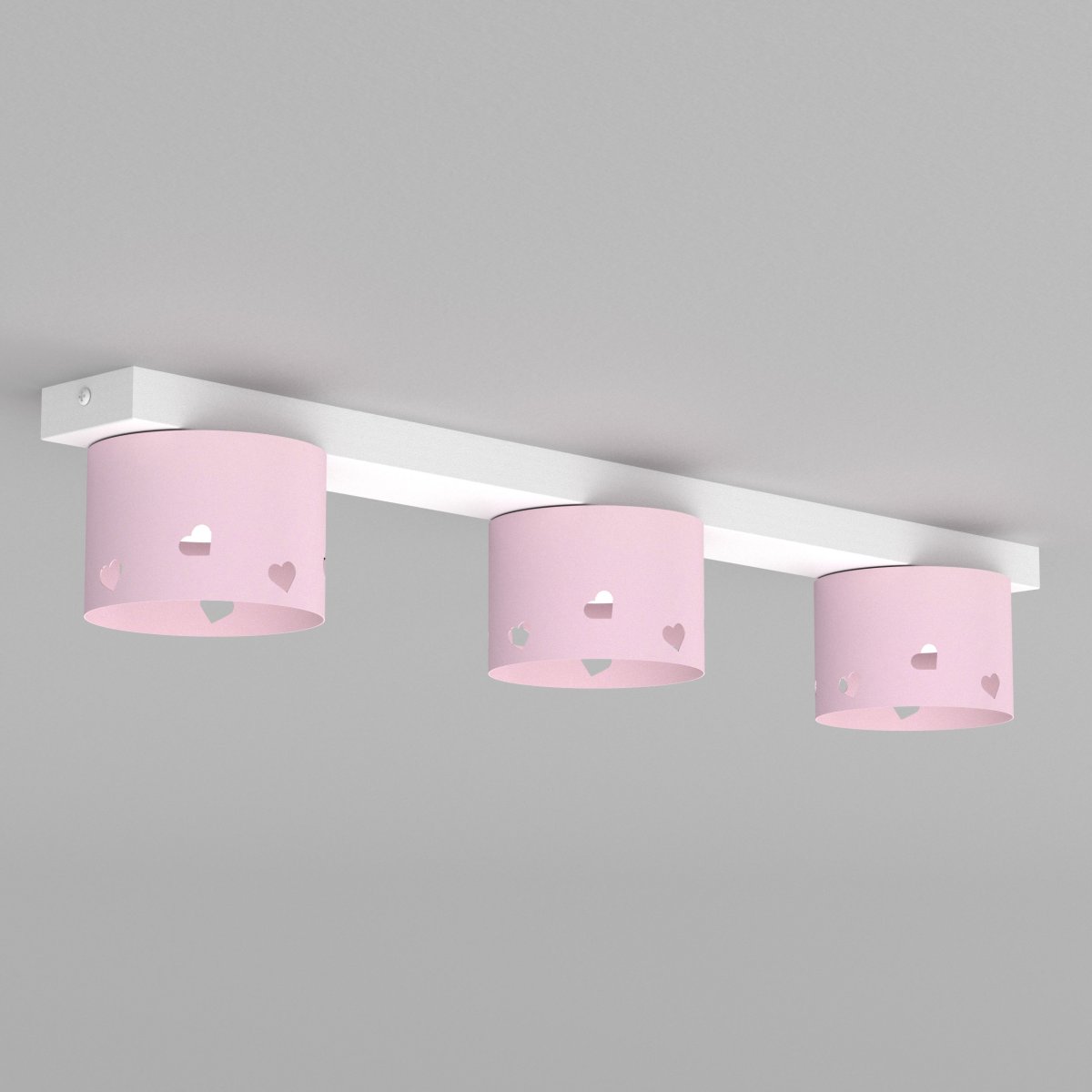 DZIECIĘCA LAMPA PLAFON SUFITOWY ŻYRANDOL LED GX53 SERCE DLA DZIEWCZYNKI