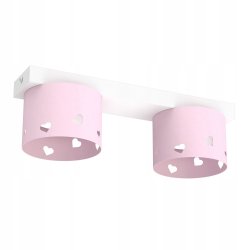DZIECIĘCA LAMPA PLAFON SUFITOWY ŻYRANDOL LED GX53 SERCE DLA DZIEWCZYNKI