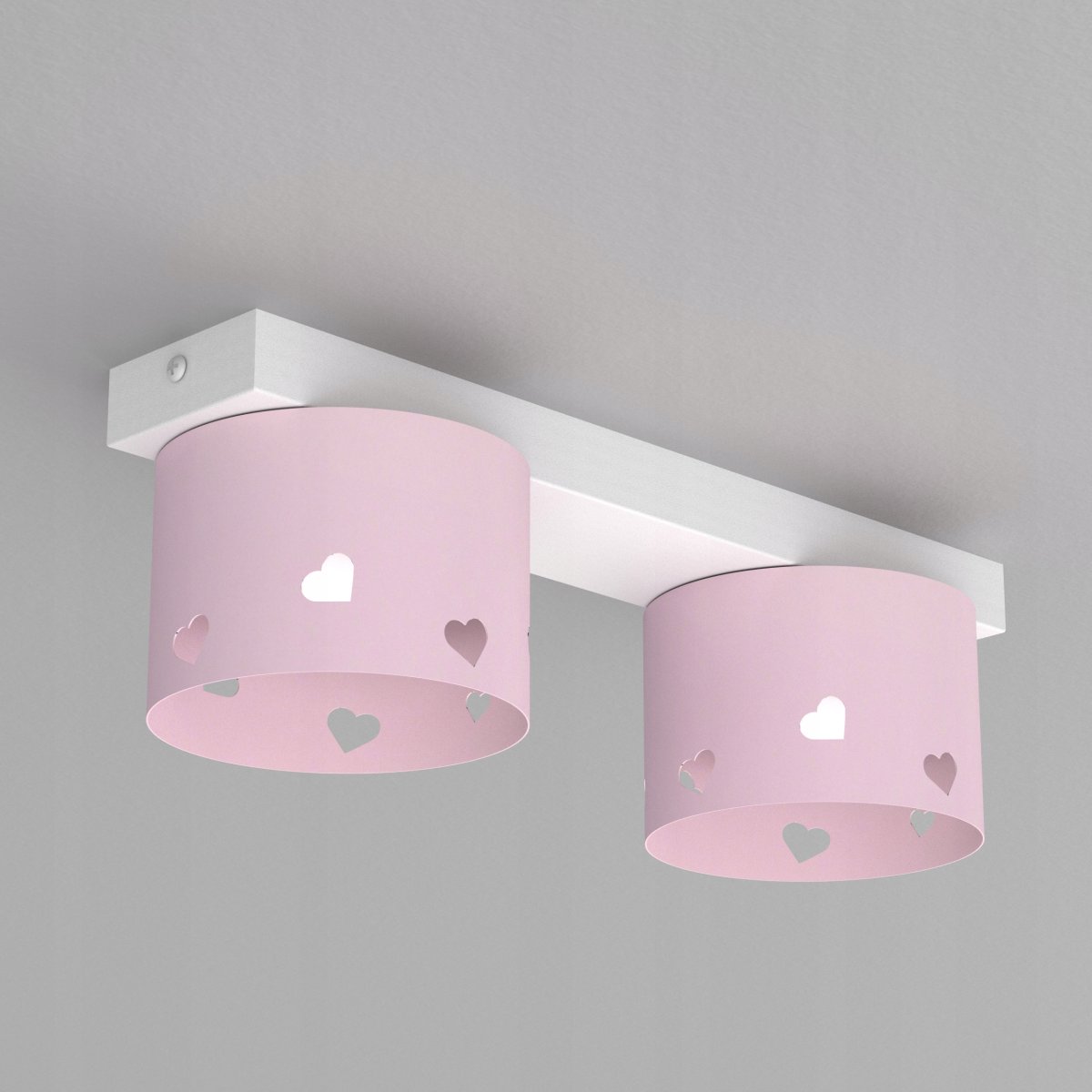 DZIECIĘCA LAMPA PLAFON SUFITOWY ŻYRANDOL LED GX53 SERCE DLA DZIEWCZYNKI
