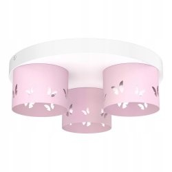 DZIECIĘCA LAMPA PLAFON SUFITOWY ŻYRANDOL LED GX53 MOTYL DLA DZIEWCZYNKI