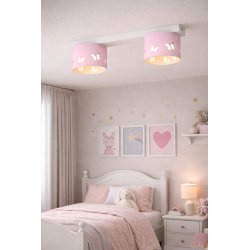 DZIECIĘCA LAMPA PLAFON SUFITOWY ŻYRANDOL LED GX53 MOTYL DLA DZIEWCZYNKI