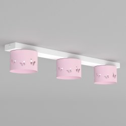 DZIECIĘCA LAMPA PLAFON SUFITOWY ŻYRANDOL LED GX53 MOTYL DLA DZIEWCZYNKI