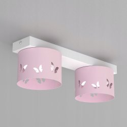DZIECIĘCA LAMPA PLAFON SUFITOWY ŻYRANDOL LED GX53 MOTYL DLA DZIEWCZYNKI