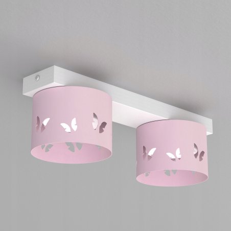 DZIECIĘCA LAMPA PLAFON SUFITOWY ŻYRANDOL LED GX53 MOTYL DLA DZIEWCZYNKI