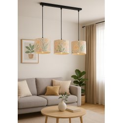 SUFITOWA LAMPA WISZĄCA SPIDER LED E27 ABAŻUR KASZMIR POLSKA 30 CM