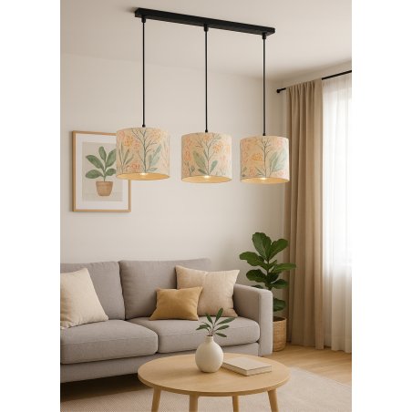 SUFITOWA LAMPA WISZĄCA SPIDER LED E27 ABAŻUR KASZMIR POLSKA 30 CM