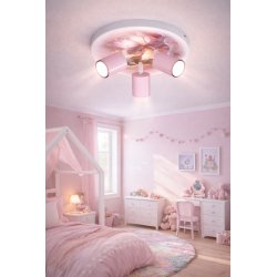 DZIECIĘCA LAMPA SUFITOWA DLA DZIEWCZYNKI WRÓŻKA LED GU10 NADRUK LASER